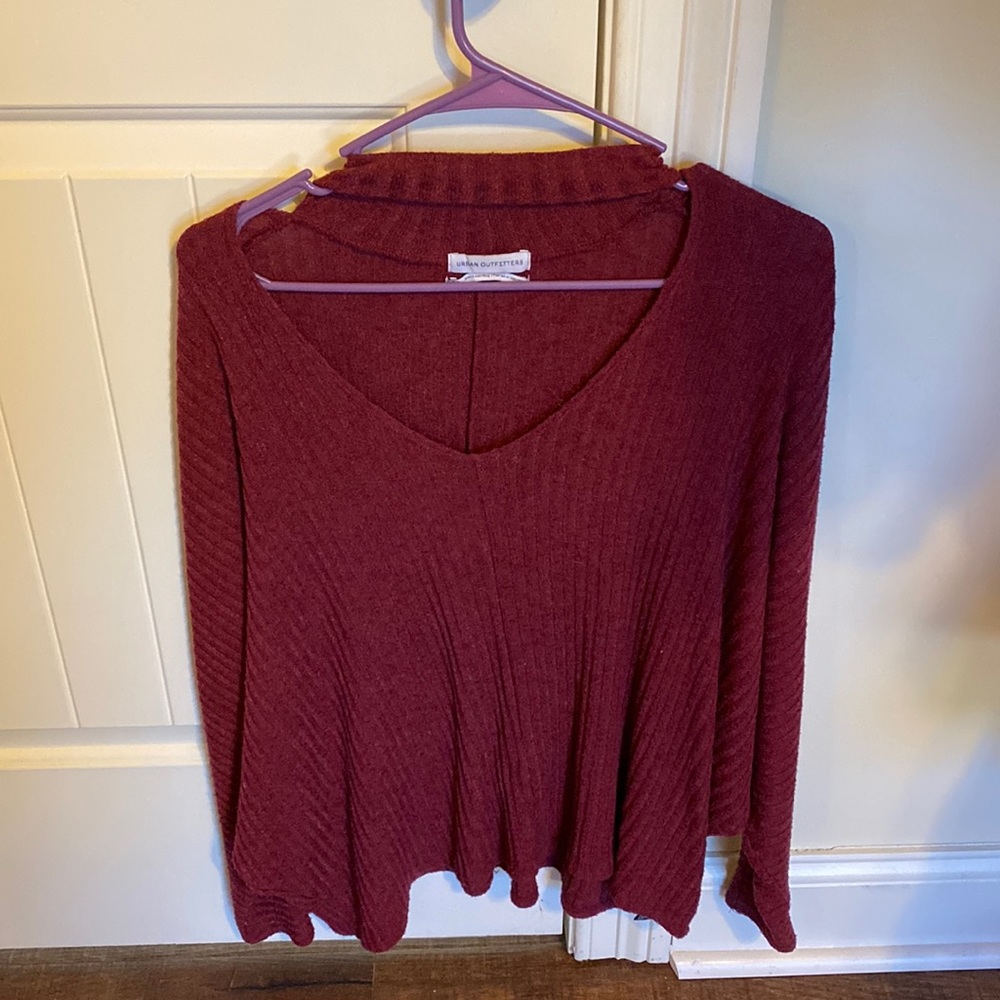 Cut out chest/neck strap sweater